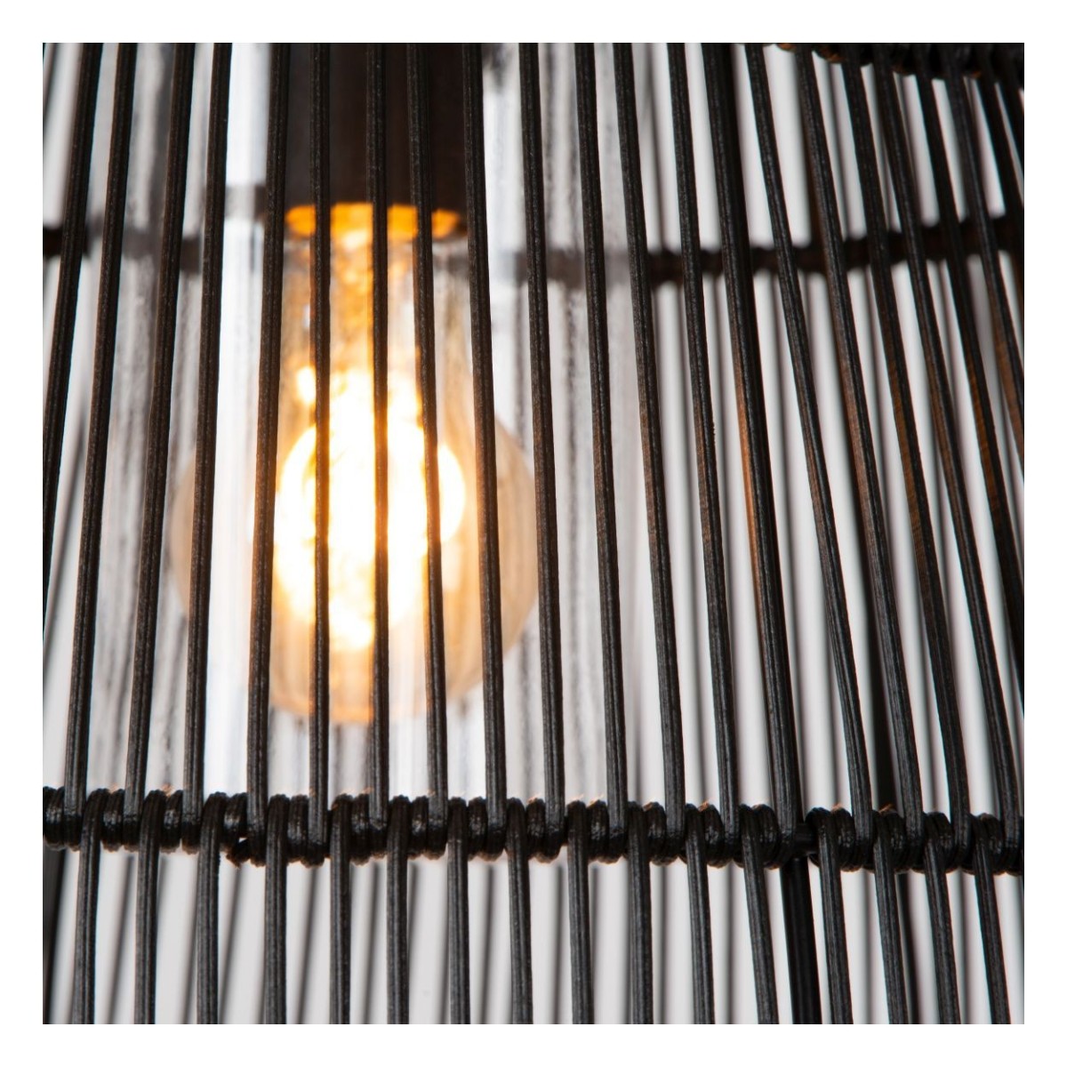 Lucide 03844/01/30 NERIDA - Lampa wisząca do wewnątrz i na zewnątrz - 35 cm - 1xE27 - IP44 - Czarna