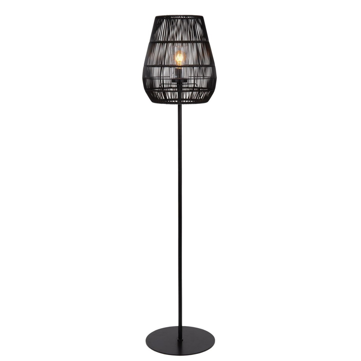 Lucide 03845/81/30 NERIDA - Lampa podłogowa do wewnątrz i na zewnątrz - 35 cm - 1xE27 - IP44 - Czarna