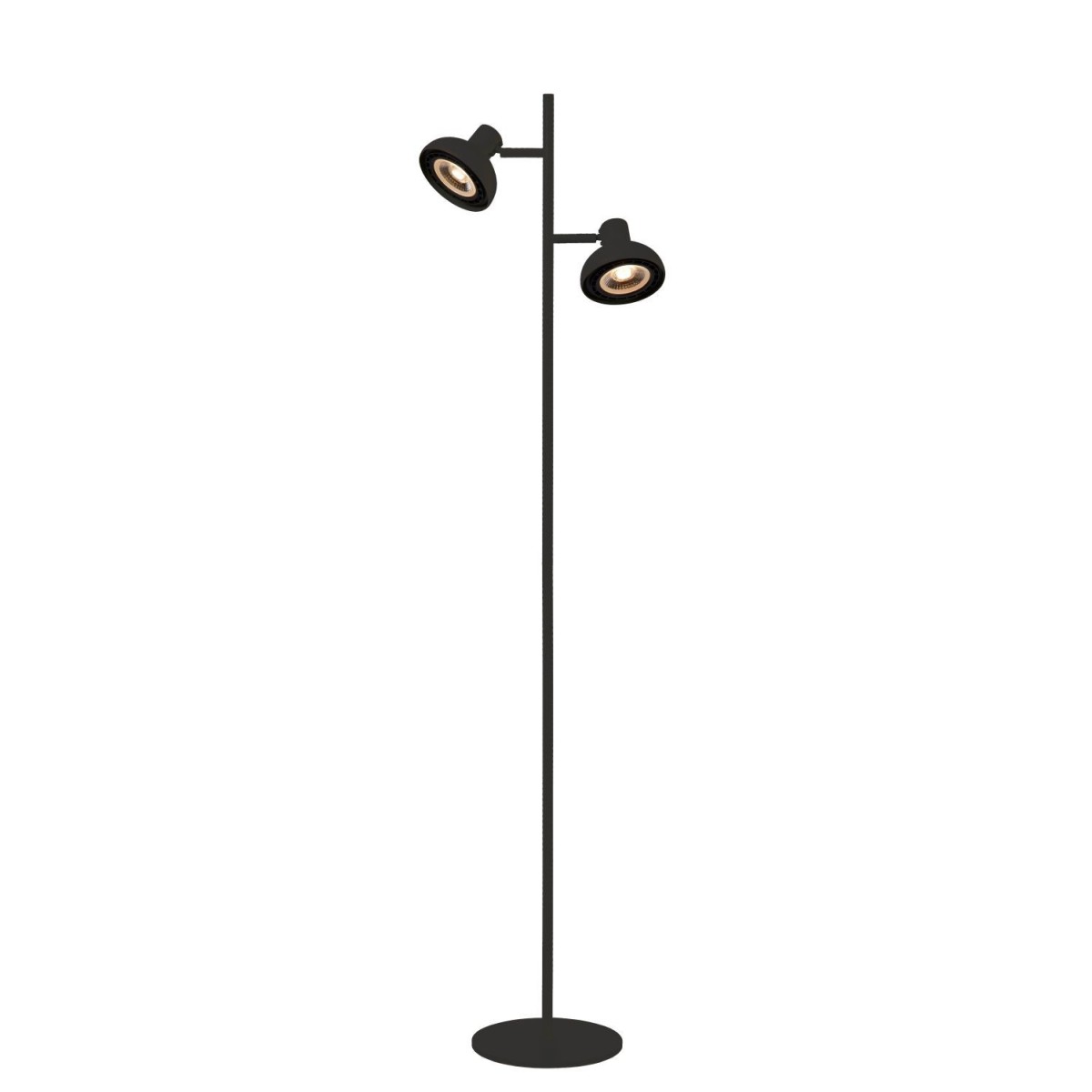 Lucide 30797/02/30 SENSAS - Lampa podłogowa - 2xGU10 (ES111) - Czarna