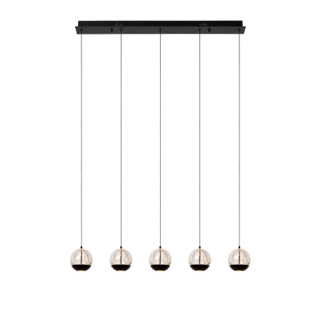 Lucide 13498/25/30 SENTUBAL - Lampa wisząca - LED ściemnialna - 5x5.3W 2700K - czarna