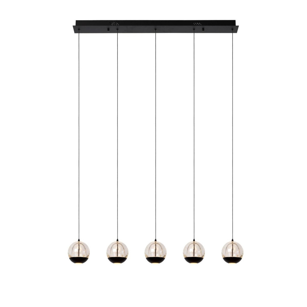Lucide 13498/25/30 SENTUBAL - Lampa wisząca - LED ściemnialna - 5x5.3W 2700K - czarna
