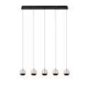 Lucide 13498/25/30 SENTUBAL - Lampa wisząca - LED ściemnialna - 5x5.3W 2700K - czarna