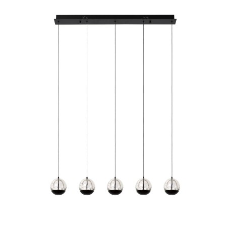 Lucide 13498/25/30 SENTUBAL - Lampa wisząca - LED ściemnialna - 5x5.3W 2700K - czarna