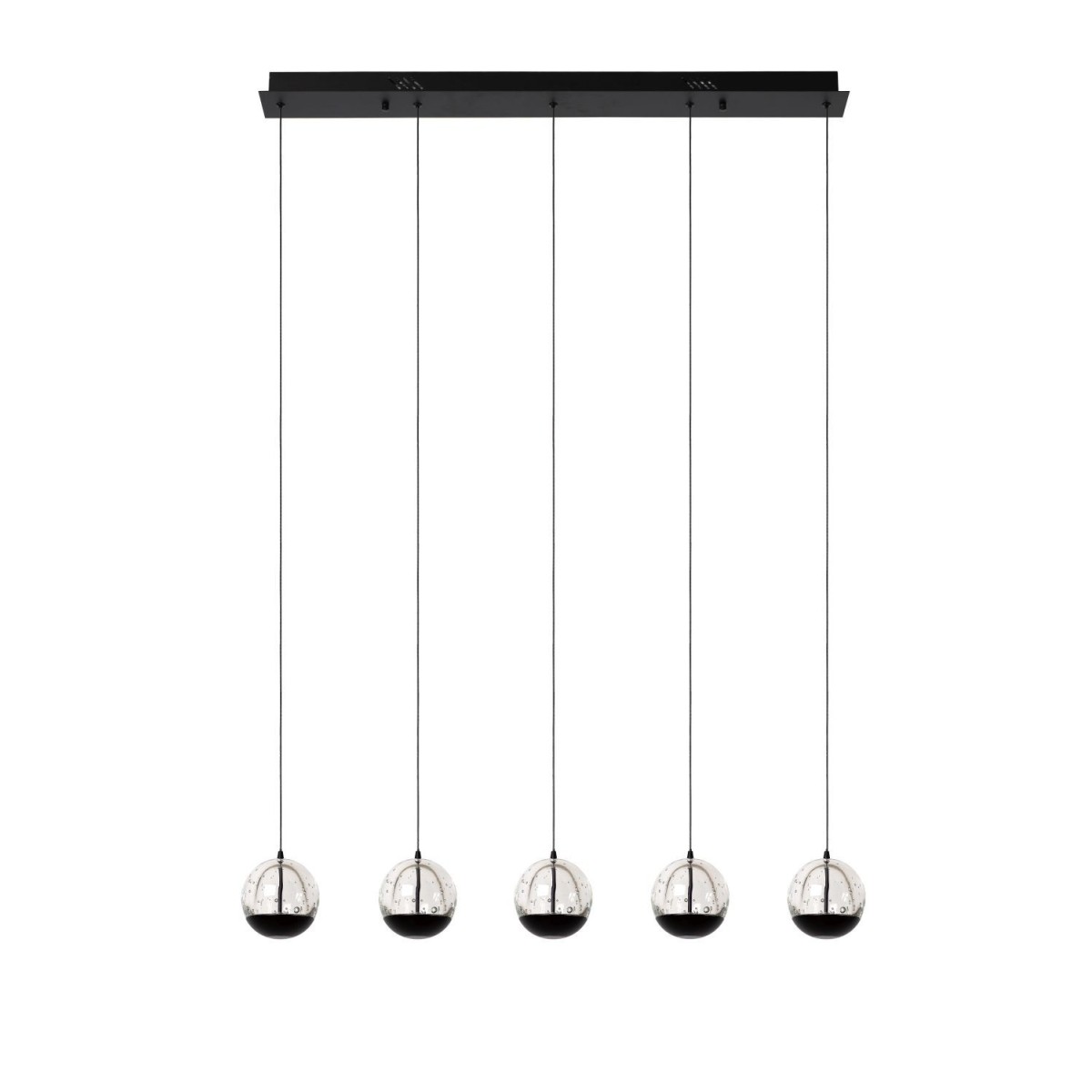 Lucide 13498/25/30 SENTUBAL - Lampa wisząca - LED ściemnialna - 5x5.3W 2700K - czarna