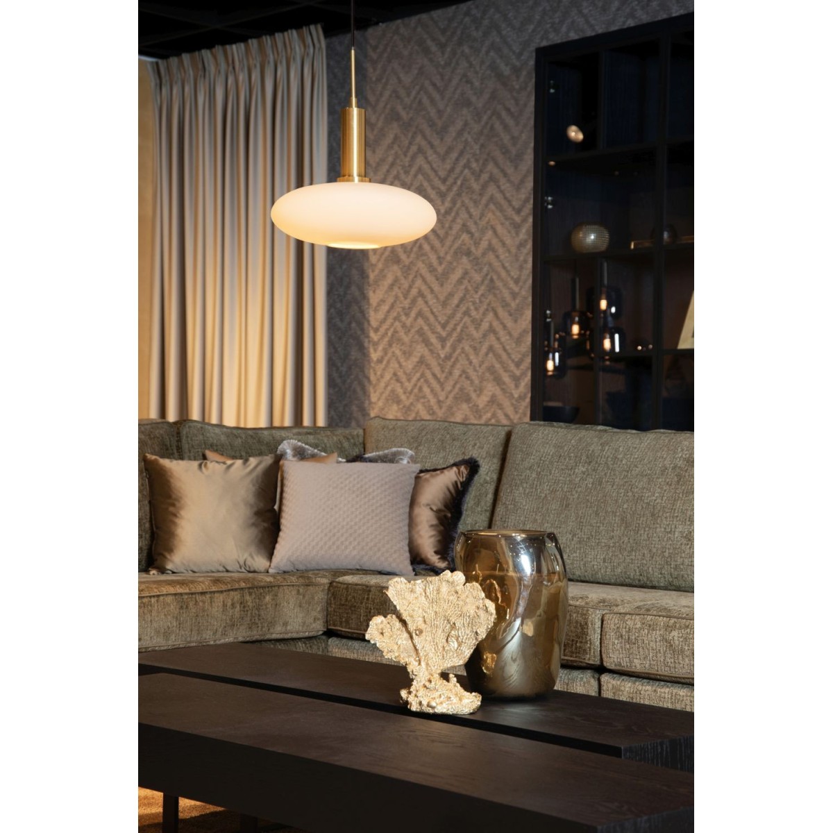 Lucide 25413/01/02 SINGALA - Lampa wisząca - 30 cm - 1xE27 - Matowe złoto - Mosiądz