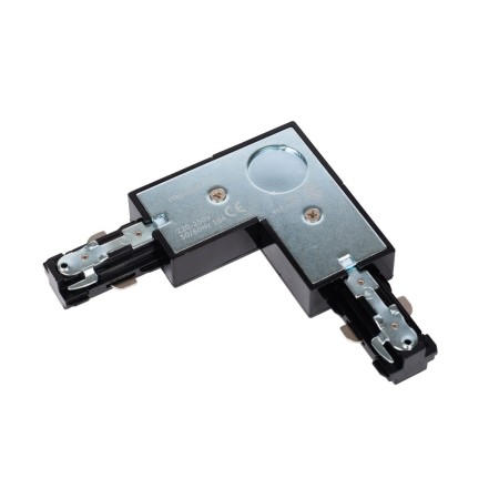 Lucide 09950/05/30 Łącznik L TRACK - 1-obwodowy System oświetlenia szynowego - Lewy - Czarny (przedłużenie)