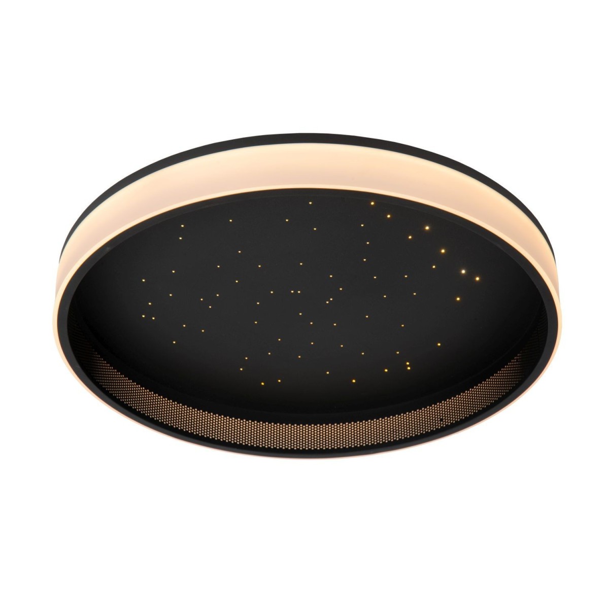 Lucide 71102/40/30 ESTREJA - Flush ceiling light - 40 cm- LED 3 StepDim - CCT - 2500K-3000K - Black