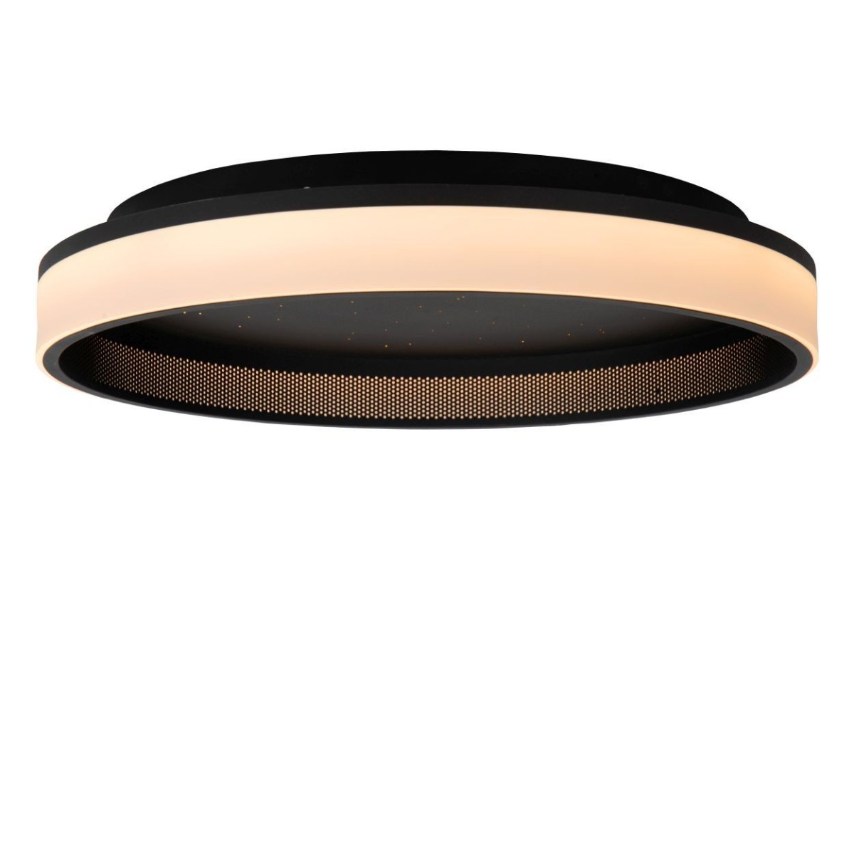Lucide 71102/40/30 ESTREJA - Flush ceiling light - 40 cm- LED 3 StepDim - CCT - 2500K-3000K - Black