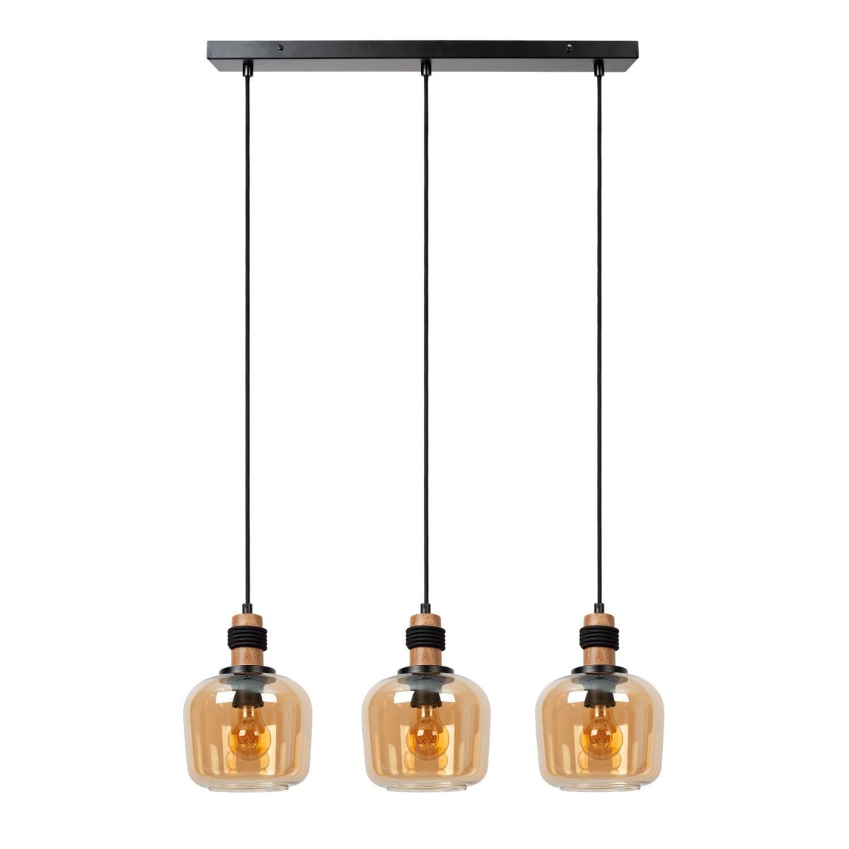 Lucide 45408/03/62 ILONA - Lampa wisząca - 3xE27 - Bursztynowa