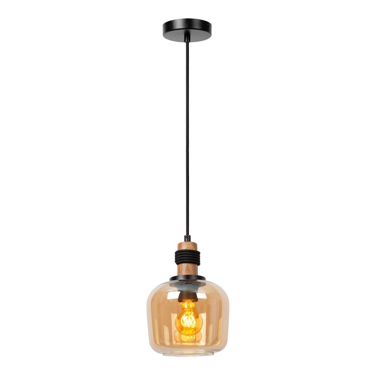 Lucide 45408/18/62 ILONA - Lampa wisząca - 18 cm - 1xE27 - Bursztynowa