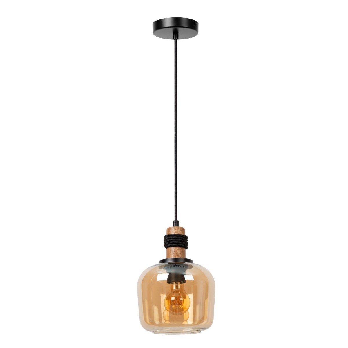 Lucide 45408/18/62 ILONA - Lampa wisząca - 18 cm - 1xE27 - Bursztynowa