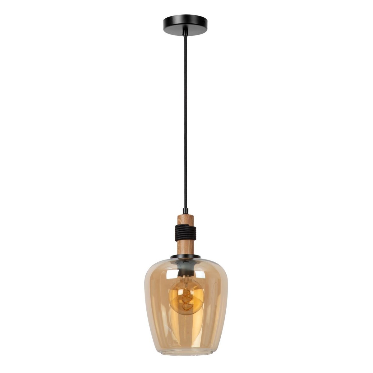 Lucide 45408/22/62 ILONA - Lampa wisząca - 22 cm - 1xE27 - Bursztynowa