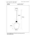 Lucide 45408/22/62 ILONA - Lampa wisząca - 22 cm - 1xE27 - Bursztynowa
