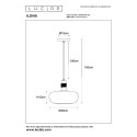 Lucide 45408/30/62 ILONA - Lampa wisząca - 30 cm - 1xE27 - Bursztynowa