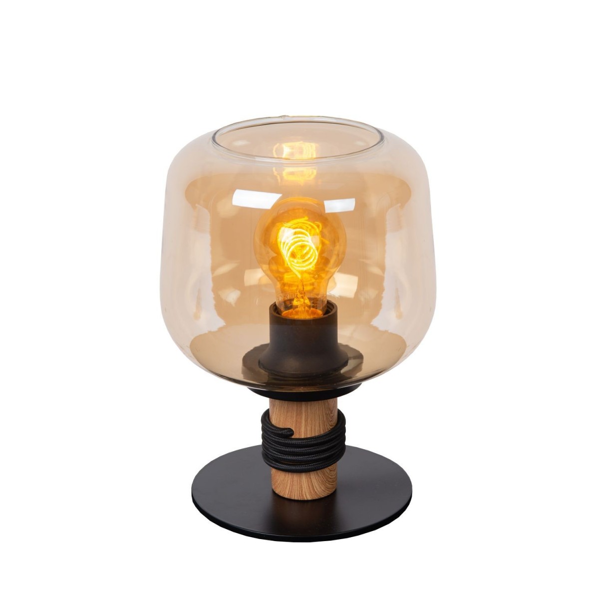 Lucide 45508/01/62 ILONA - Lampa stołowa - 18 cm - 1xE27 - Bursztynowa