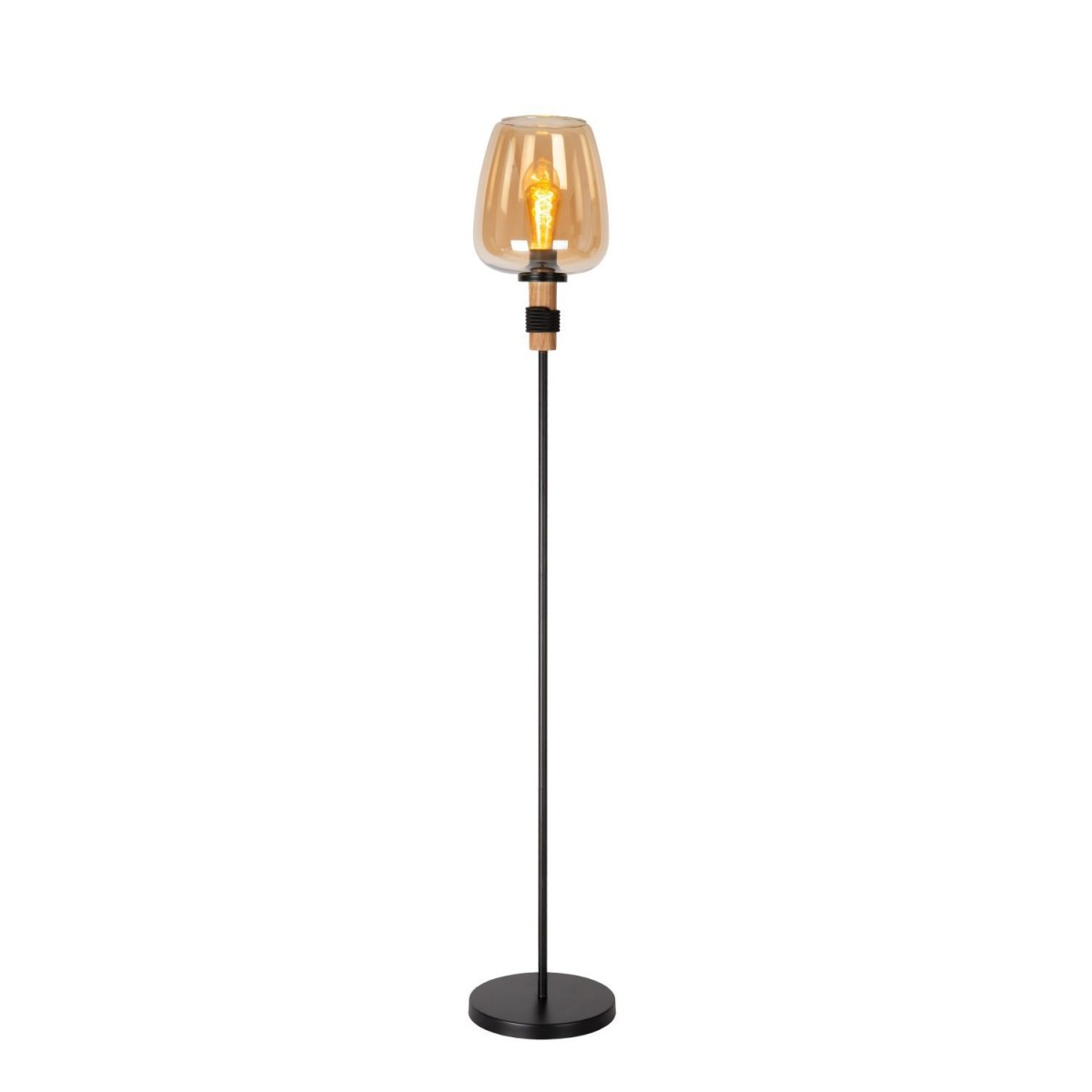 Lucide 45708/01/62 ILONA - Lampa podłogowa - 34 cm - 1xE27 - Bursztynowa