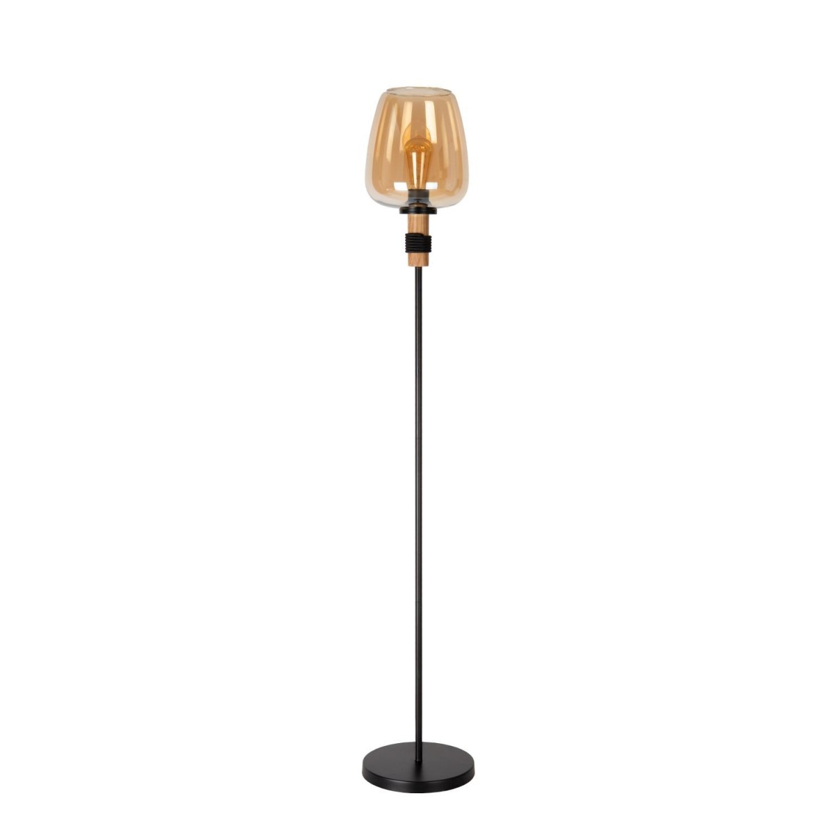 Lucide 45708/01/62 ILONA - Lampa podłogowa - 34 cm - 1xE27 - Bursztynowa
