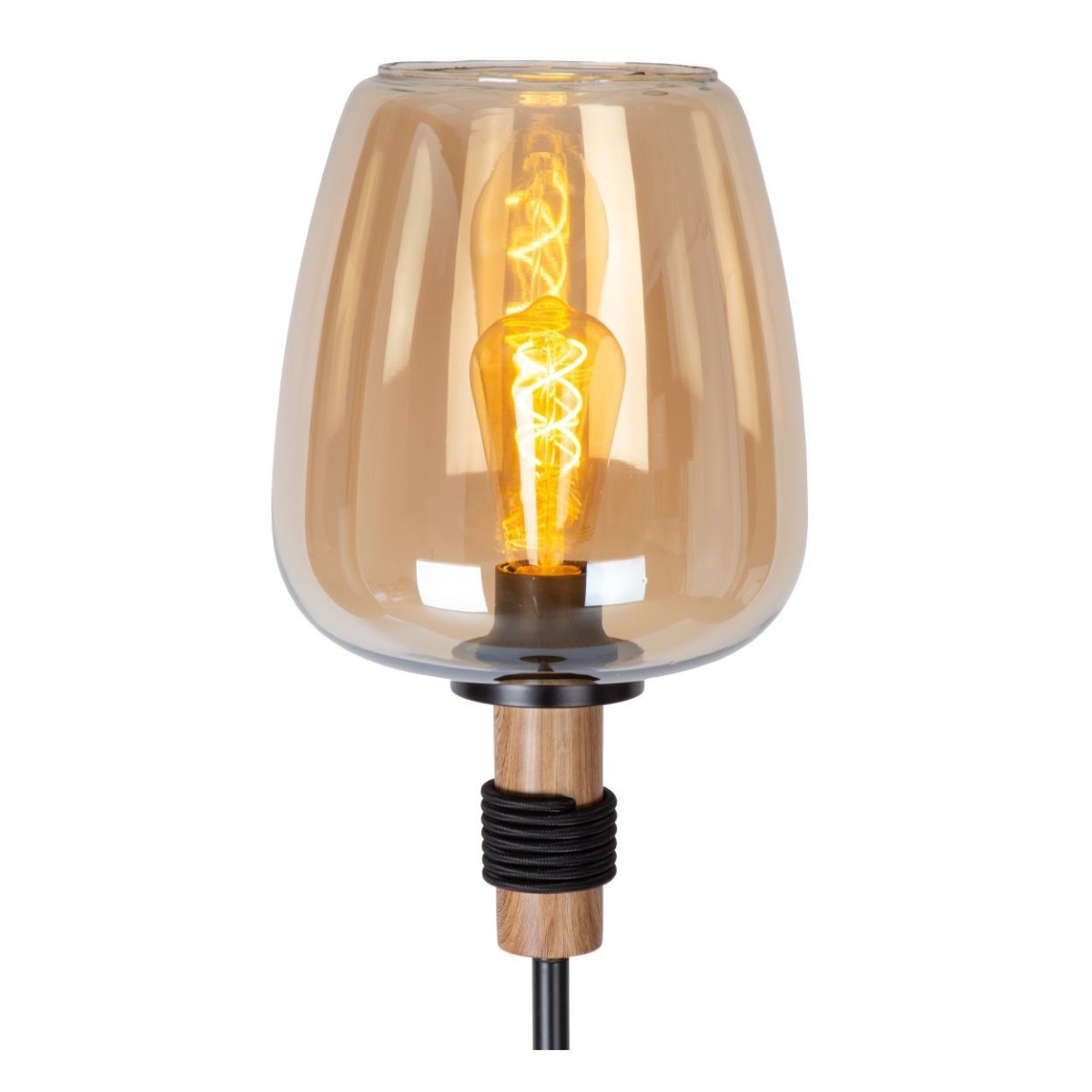 Lucide 45708/01/62 ILONA - Lampa podłogowa - 34 cm - 1xE27 - Bursztynowa
