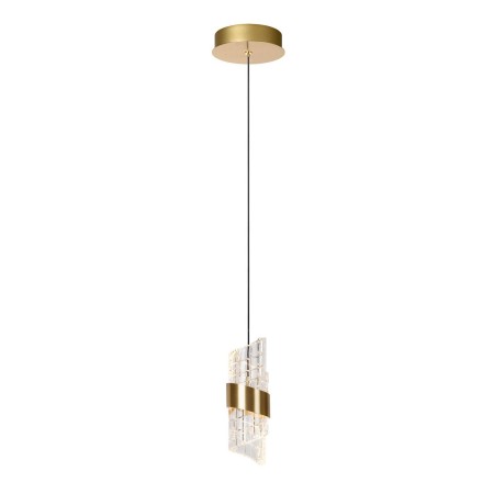 Lucide 13496/07/02 KLIGANDE - Lampa wisząca - 13 cm - LED - 1x9W 2700K - Matowe złoto - Mosiądz