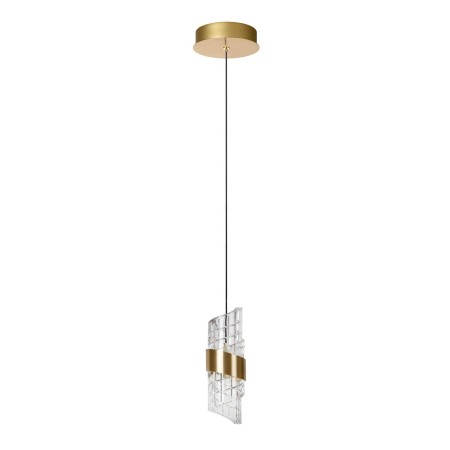 Lucide 13496/07/02 KLIGANDE - Lampa wisząca - 13 cm - LED - 1x9W 2700K - Matowe złoto - Mosiądz