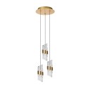 Lucide 13496/21/02 KLIGANDE - Lampa wisząca - 25 cm - Ściemniacz LED - 3x8W 2700K - Matowe złoto - Mosiądz