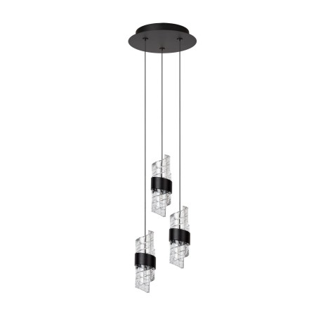 Lucide 13496/21/30 KLIGANDE - Lampa wisząca - 25 cm - Ściemniacz LED - 3x8W 2700K - Czarny
