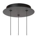 Lucide 13496/21/30 KLIGANDE - Lampa wisząca - 25 cm - Ściemniacz LED - 3x8W 2700K - Czarny