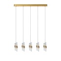 Lucide 13496/35/02 KLIGANDE - Lampa wisząca - LED Dim. - 5x7.8W 2700K - Matowe złoto - Mosiądz