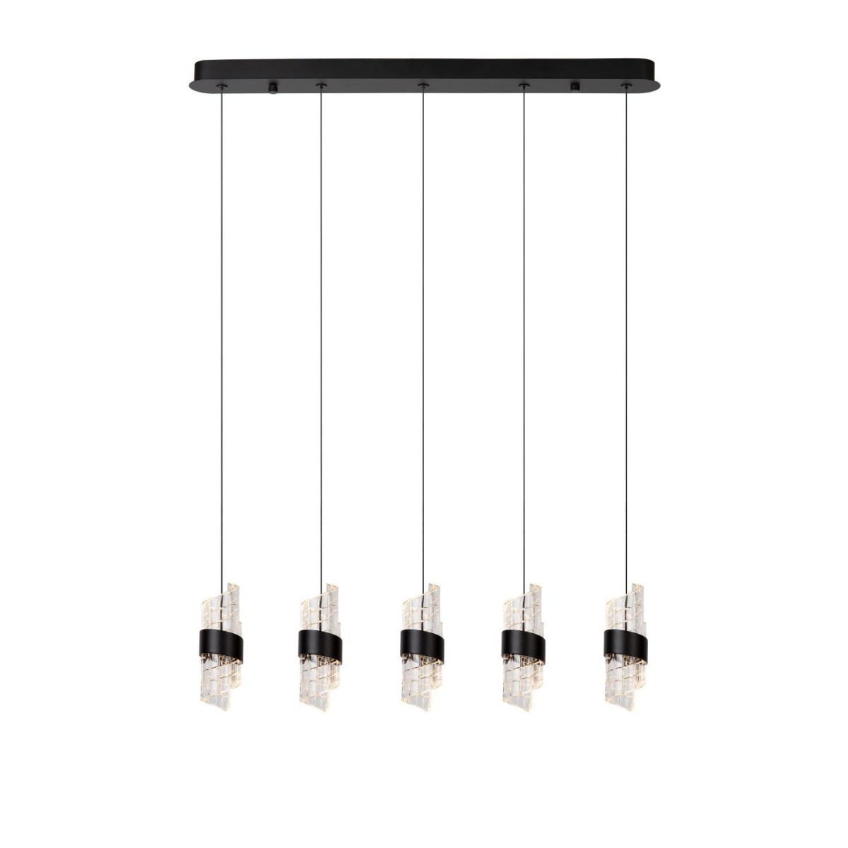Lucide 13496/35/30 KLIGANDE - Lampa wisząca - LED ściemnialna - 5x7.8W 2700K - czarna
