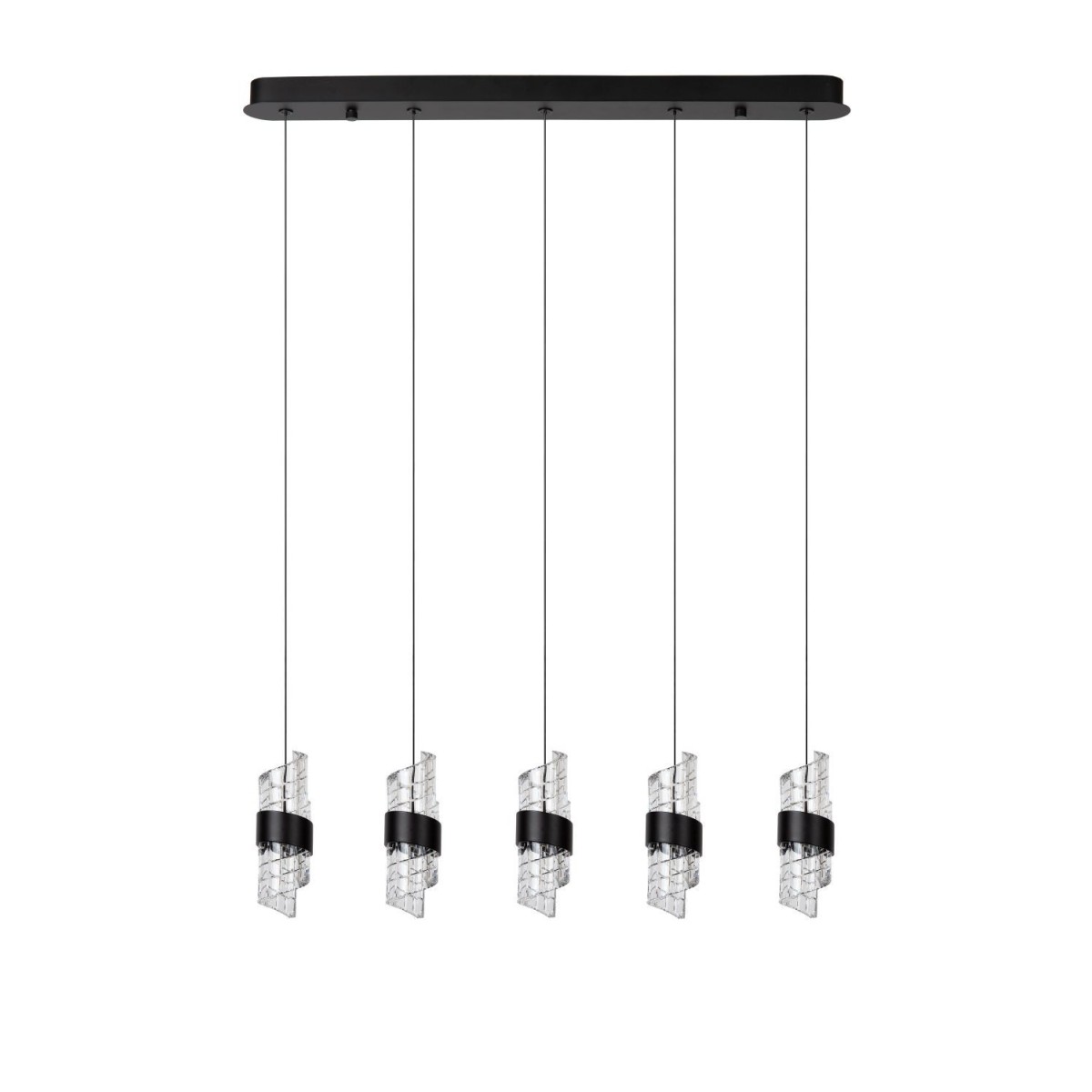 Lucide 13496/35/30 KLIGANDE - Lampa wisząca - LED ściemnialna - 5x7.8W 2700K - czarna