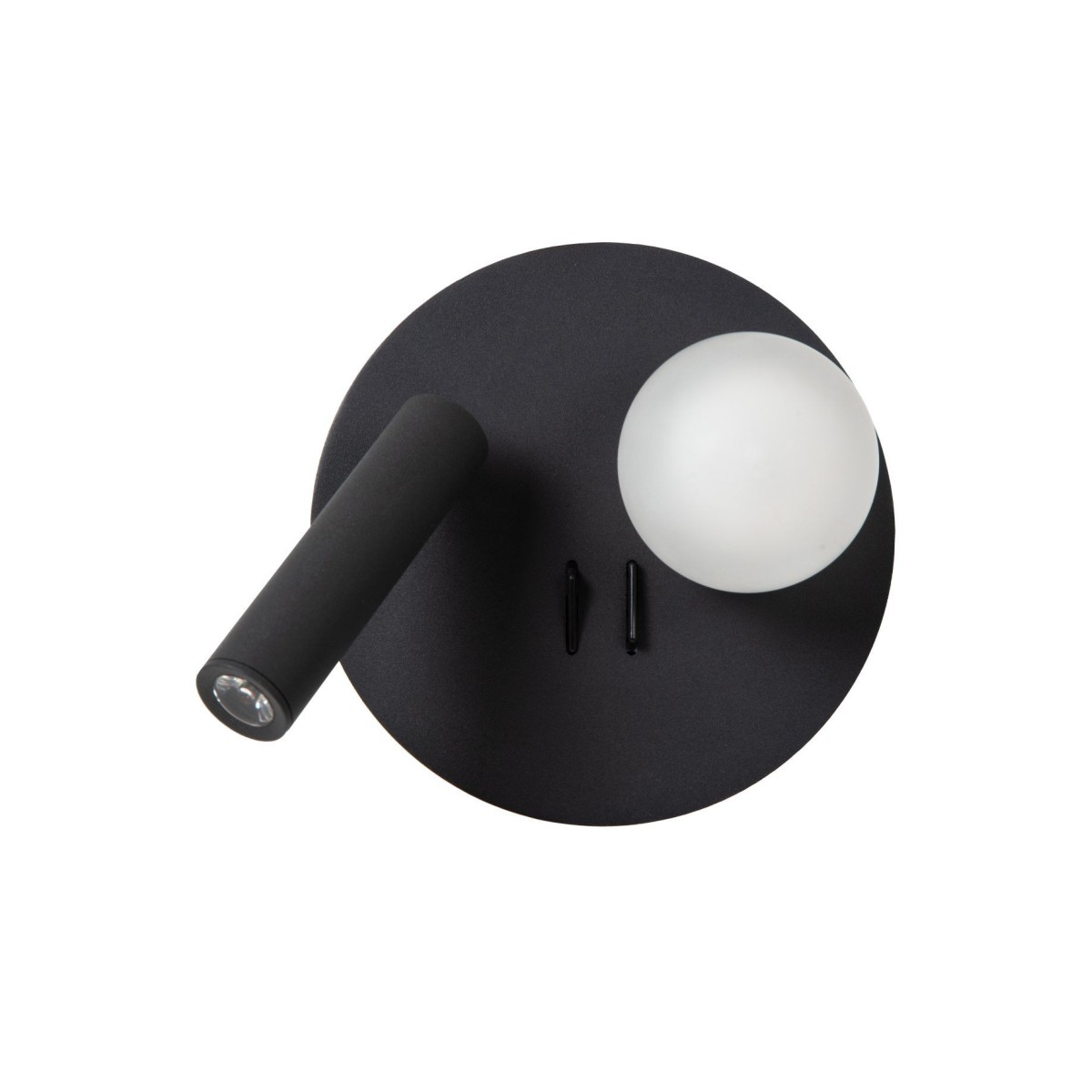 Lucide 77286/02/30 MATIZ - Lampka nocna - Kinkiet - 16.5 cm - LED - 3000K - Z portem ładowania USB - Czarny