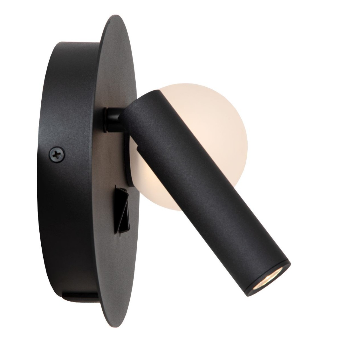 Lucide 77286/02/30 MATIZ - Lampka nocna - Kinkiet - 16.5 cm - LED - 3000K - Z portem ładowania USB - Czarny