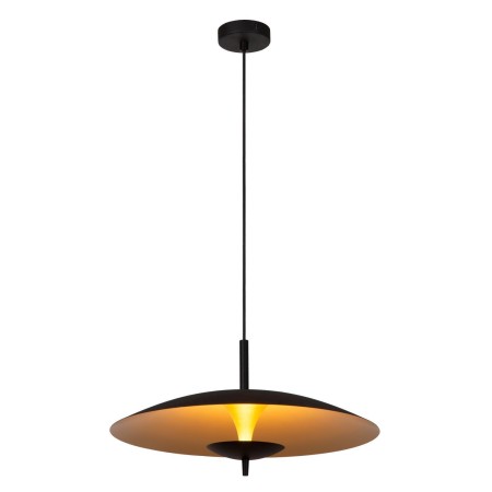 Lucide 30461/09/30 VULCAN - Lampa wisząca - 47 cm - Ściemniacz LED - 1x9W 3000K - Czarny