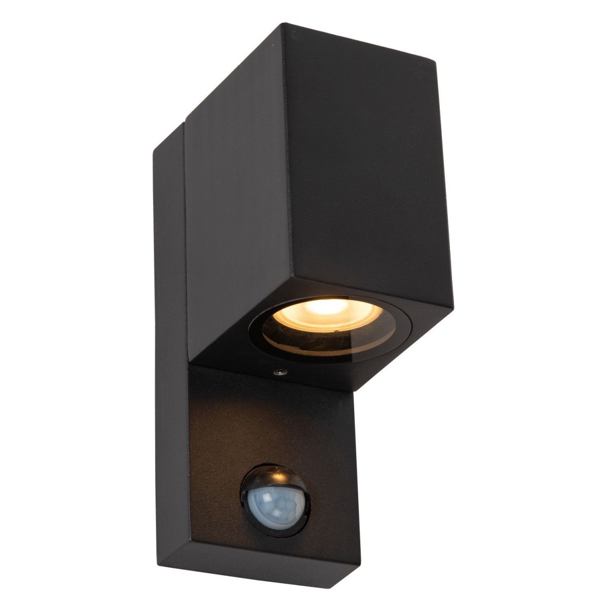 Lucide 69802/01/30 ZARO IR - Reflektor ścienny - Kinkiet do wewnątrz i na zewnątrz - 1xGU10 - IP65 - Czujnik ruchu i dzień/no…