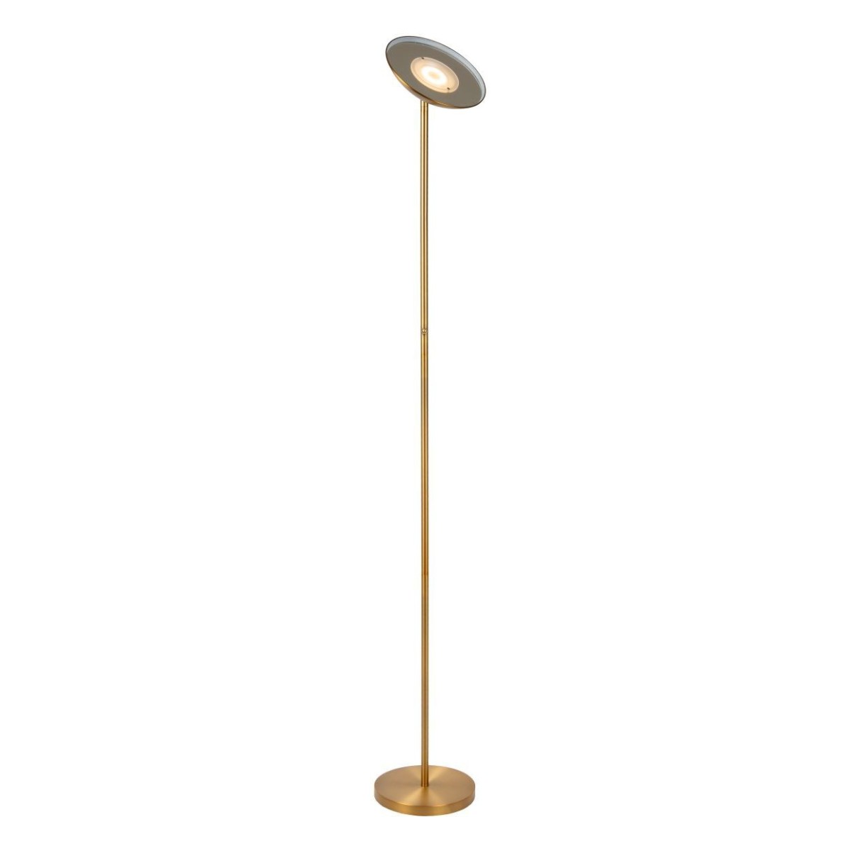 Lucide 19791/20/02 ZENITH - Lampa podłogowa - 25.4 cm - Ściemniacz LED - 1x20W 3000K - Matowe złoto - Mosiądz