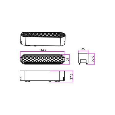 mała lampa LED magnetyczna 48V 6W 4000K Linea UGR19 biała 360lm