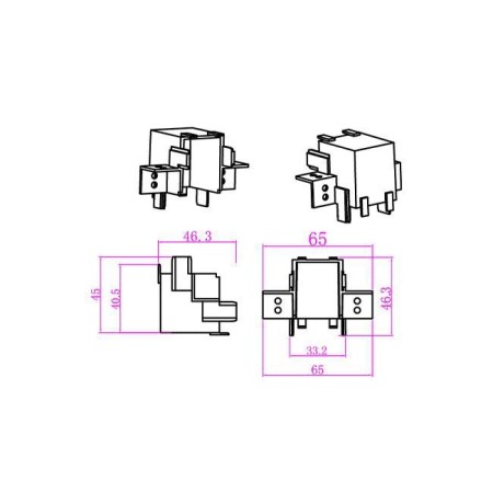 łącznik magnetic track light  48V Montaż podtynkowy, typ kątowy (między sufit a ściana)