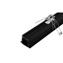 zestaw szyny magnetycznej czarny - 48V -  podtynkowy - Szyna + Profil + Klosz