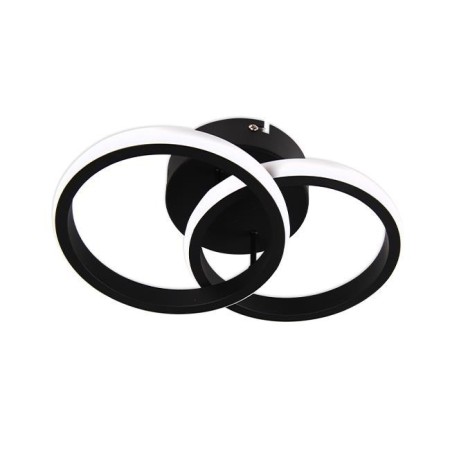 Czarna mała lampa 13W LED - 1430lm - 4000K - idealna do przedpokoju - Lighting VT0257 - okrągła