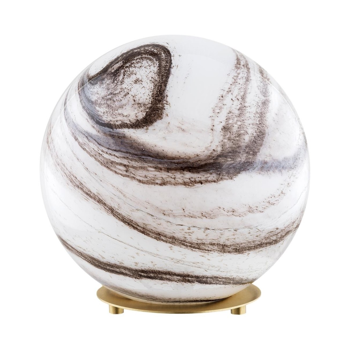 lampa stołowa 1 pł. ARUBA kolor biało-brązowy marmurek, mosiądz szczotkowany polskiej manufaktury Argon