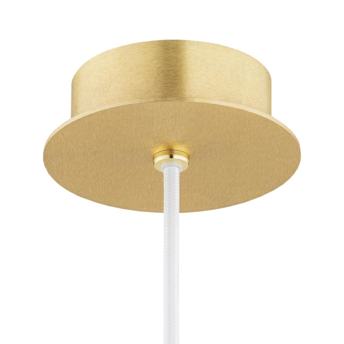 lampa wisząca 1 pł. EVANS kolor opal mat, mosiądz szczotkowany (ryflowania poziomo) polskiej manufaktury Argon