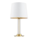 lampa stołowa 1 pł. HAMPTON kolor kremowy (złoty środek), transparentny (ryflowany), mosiądz szczotkowany