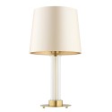 lampa stołowa 1 pł. HAMPTON kolor beżowy (złoty środek), transparentny (ryflowany), mosiądz szczotkowany