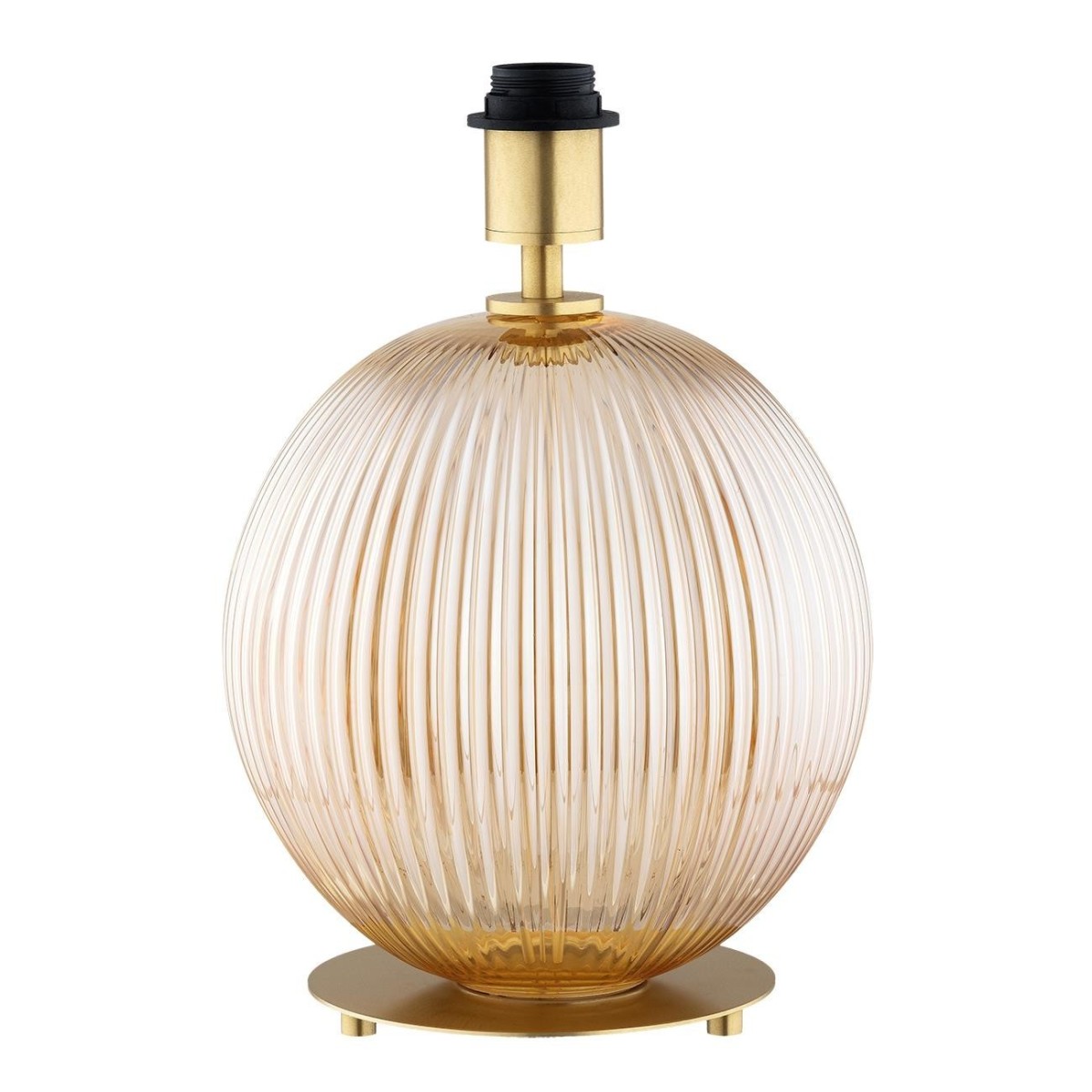 lampa stołowa 1 pł. HAMILTON kolor kremowy (złoty środek), miodowy lister, mosiądz szczotkowany polskiej manufaktury Argon