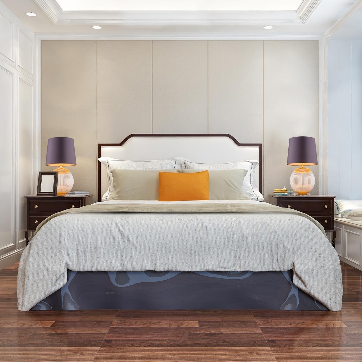 lampa stołowa 1 pł. HAMILTON kolor fioletowy-śliwkowy (złoty środek), miodowy lister, mosiądz szczotkowany