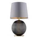 lampa stołowa 1 pł. HAMILTON kolor szary (złoty środek), dymny, mosiądz szczotkowany polskiej manufaktury Argon