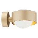 kinkiet 1 pł. MASSIMO PLUS kolor opal mat, złoty polskiej manufaktury Argon