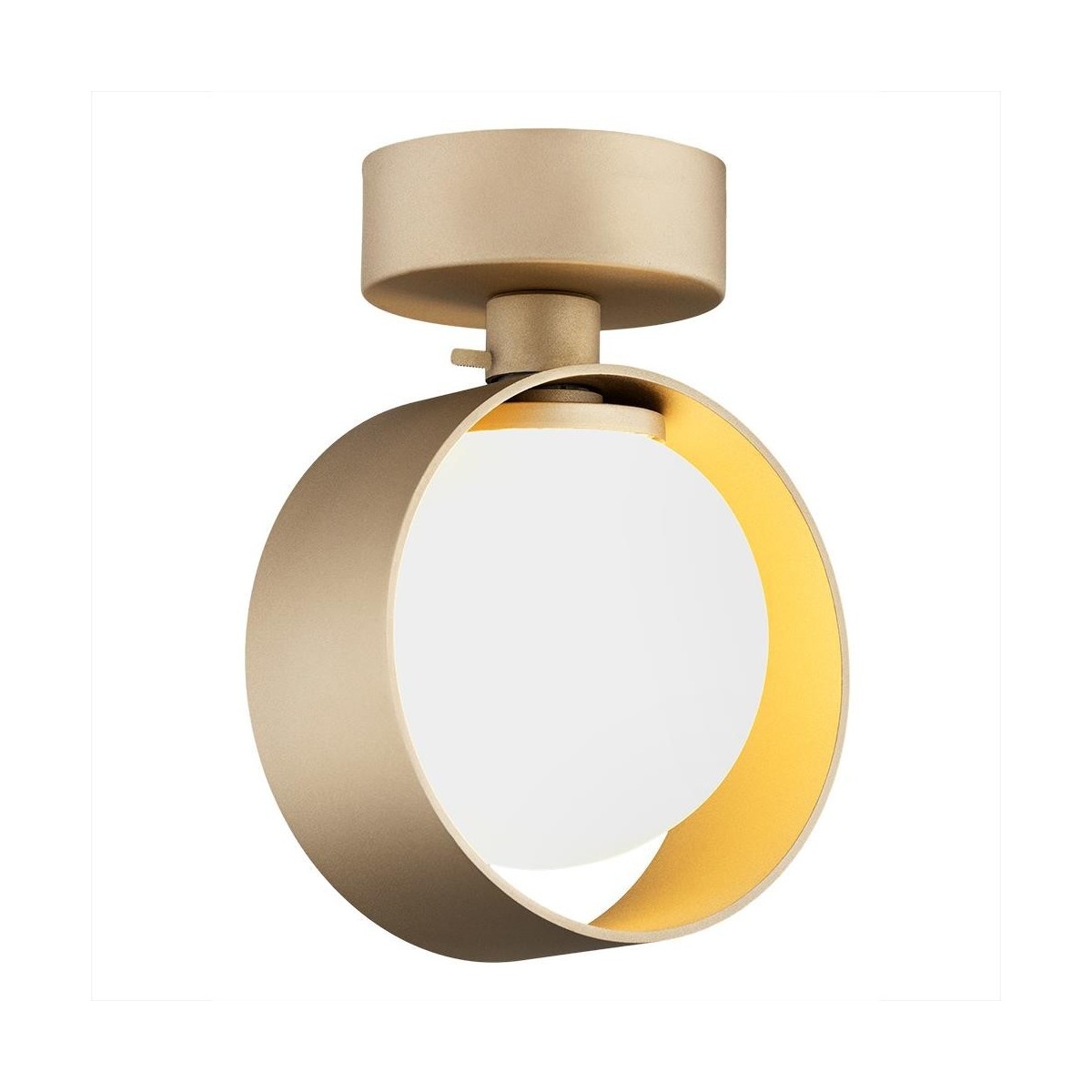 kinkiet 1 pł. MASSIMO PLUS kolor opal mat, złoty polskiej manufaktury Argon