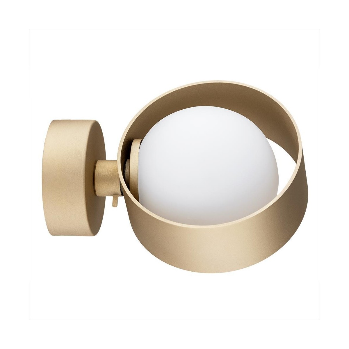 kinkiet 1 pł. MASSIMO PLUS kolor opal mat, złoty polskiej manufaktury Argon