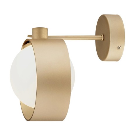 lampa wisząca 1 pł. MASSIMO PLUS kolor opal mat, złoty polskiej manufaktury Argon